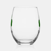 Shamrock Clover Design Stemless wijnglas Zonder Voet (Rechts)