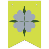 Shamrock Clover Floral St. Patrick's Day Party Vlaggetjes (Eerste vlag)