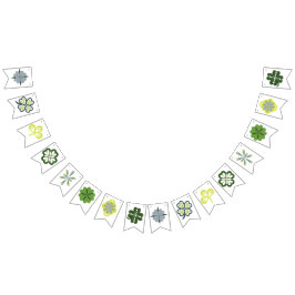 Shamrock Clover Floral St. Patrick's Day Party Vlaggetjes