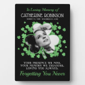 Shamrock Clover Foto-herdenking Fotoplaat (voorkant)