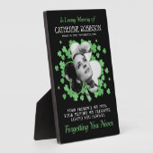 Shamrock Clover Foto-herdenking Fotoplaat (Zijkant)