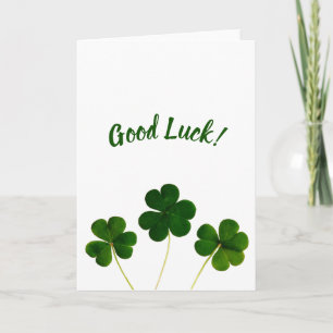 Shamrock Clover Good Luck Blank Card Kaart