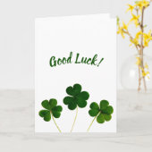 Shamrock Clover Good Luck Blank Kaart (Gele Bloem)