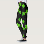 Shamrock Clover Green Black St. Patrick's Day Leggings (Links)