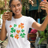 Shamrock Clover Green Sinaasappel Irish St Patrick T-shirt