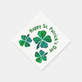 Shamrock Clover Green St. Patrick's Day Party Servet (Hoek)