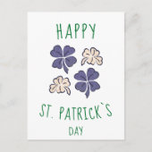 Shamrock Clover Happy St. Patrick's day Briefkaart (Voorkant)