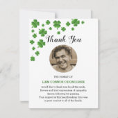 Shamrock Clover | Ierse begrafenisfoto bedankt (Voorkant)