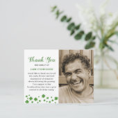 Shamrock Clover | Ierse begrafenisfoto bedankt (Staand voorkant)