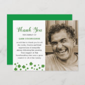 Shamrock Clover | Ierse begrafenisfoto bedankt (Voorkant / Achterkant)