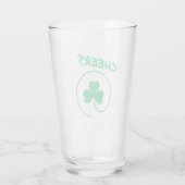 Shamrock Clover Ireland Irish Cheers St Patrick's Glas (Achterkant)