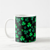Shamrock Clover Ireland Modern Green & Black Koffiemok (Links)