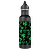 Shamrock Clover Ireland Modern Green & Black Waterfles (Links)