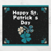 Shamrock Clover Irish Happy St. Patrick's Day Bier Etiket (Enkel label)