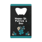 Shamrock Clover Irish Happy St. Patrick's Day Creditkaart Flessenopener (Voorkant)