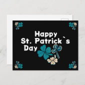 Shamrock Clover Irish Happy St. Patrick's Day Feestdagenkaart (Voorkant / Achterkant)