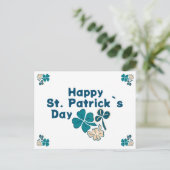 Shamrock Clover Irish Happy St. Patrick's Day Feestdagenkaart (Staand voorkant)