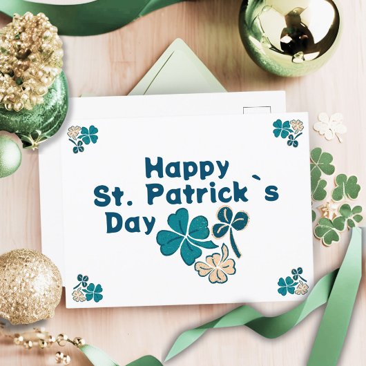 Shamrock Clover Irish Happy St. Patrick's Day Feestdagenkaart