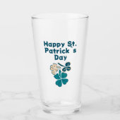 Shamrock Clover Irish Happy St. Patrick's Day Glas (Voorkant)