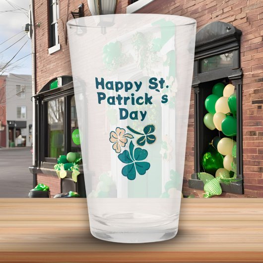 Shamrock Clover Irish Happy St. Patrick's Day Glas