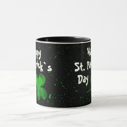 Shamrock Clover Irish Happy St. Patrick's Day Mok (Midden)