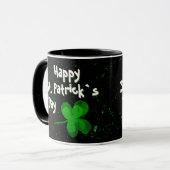 Shamrock Clover Irish Happy St. Patrick's Day Mok (Voorkant links)