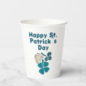 Shamrock Clover Irish Happy St. Patrick's Day Papieren Bekers (Achterkant)