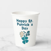 Shamrock Clover Irish Happy St. Patrick's Day Papieren Bekers (Voorkant)