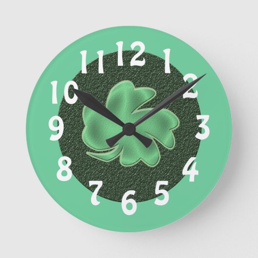 Shamrock-(clover)klok Ronde Klok (Voorkant)
