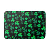 Shamrock Clover Leaf Floral Modern Green and Black Badmat (Voorkant)