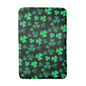 Shamrock Clover Leaf Floral Modern Green and Black Badmat (Voorkant Verticaal)