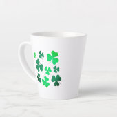 Shamrock Clover Leaf Ireland Modern Elegant Latte Mok (Linkerhoek)