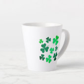 Shamrock Clover Leaf Ireland Modern Elegant Latte Mok (Rechterhoek)