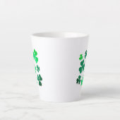 Shamrock Clover Leaf Ireland Modern Elegant Latte Mok (Voorkant)