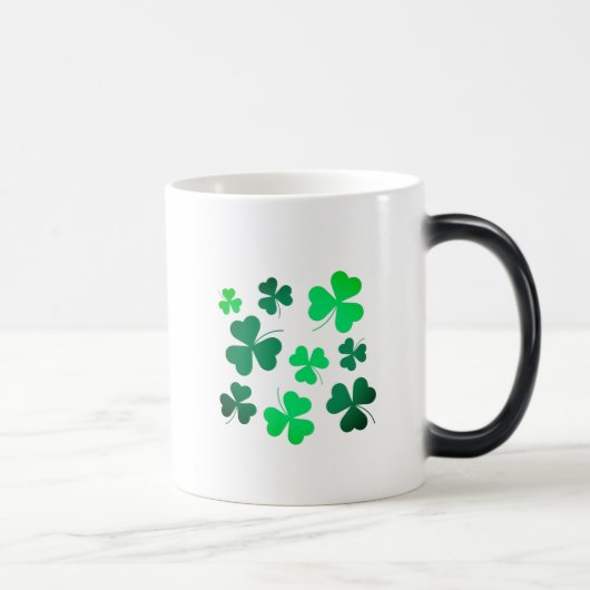 Shamrock Clover Leaf Ireland Modern Elegant Magische Mok (Rechts)