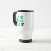 Shamrock Clover Leaf Ireland Modern Elegant Reisbeker (Voorkant links)