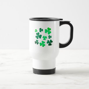 Shamrock Clover Leaf Ireland Modern Elegant Reisbeker