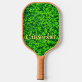 Shamrock Clover Leaf Ireland St Patrick's Green Pickleball Paddle (Achterkant)