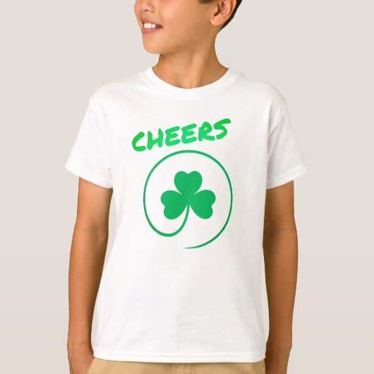 Shamrock Clover Leaf Lucky St Patrick's Day Cheers T-shirt (Voorkant)