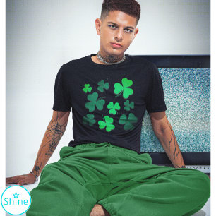 Shamrock Clover Leaf Modern Stijlvol T-shirt