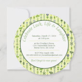 Shamrock Clover Mandala St. Paddy's verjaardagsfee Kaart (Achterkant)