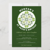 Shamrock Clover Mandala St. Paddy's verjaardagsfee Kaart (Voorkant)