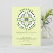 Shamrock Clover Mandala St. Paddy's verjaardagsfee Kaart (Staand voorkant)