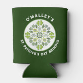 Shamrock Clover Mandala St. Patrick's Day Party Blikjeskoeler (Achterkant)