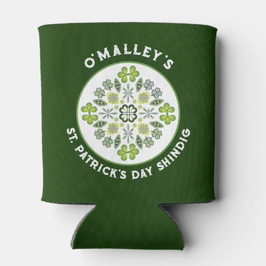 Shamrock Clover Mandala St. Patrick's Day Party Blikjeskoeler (Achterkant)