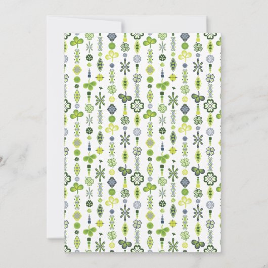 Shamrock Clover Mandala St. Patrick's Day Party Kaart (Achterkant)