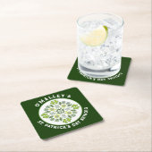 Shamrock Clover Mandala St. Patrick's Day Party Kartonnen Onderzetters (Insitu)