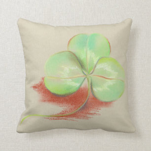 Shamrock Clover Pastel Drawing Kussen