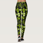 Shamrock Clover Pattern Floral St. Patrick Leggings (Achterkant)