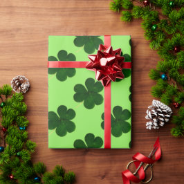Shamrock Clover Pattern Irish Ireland Love Cadeaupapier